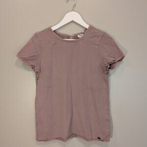 Tentree Tencel Tee Muted Purple Button Tencel Lyocell Sustainable - Size XS